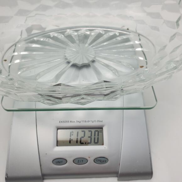 Fostoria American Glass Cubist 9.5" x 7" Oval Glass Dish Vtg Serving Bowl - Picture 8 of 8